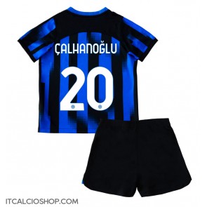 Inter Milan Hakan Calhanoglu #20 Prima Maglia Bambino 2023-24 Manica Corta (+ Pantaloni corti)